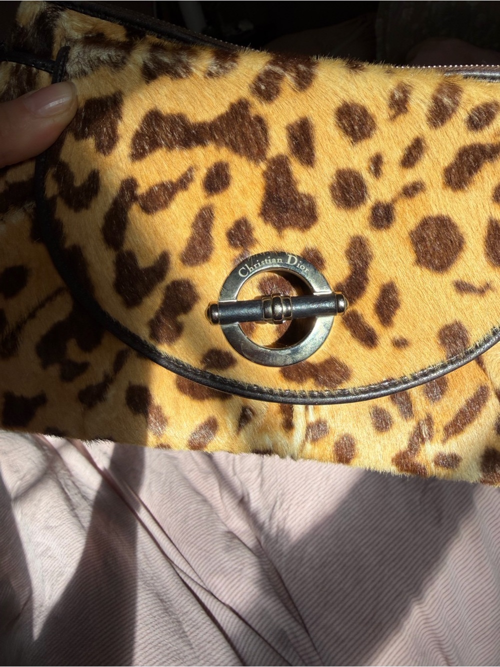 Christian Dior Leopard Print Ponyhair (Calfhair) Clutch - Picture 4 of 11